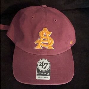 47 Maroon Cap with Yellow Accent
